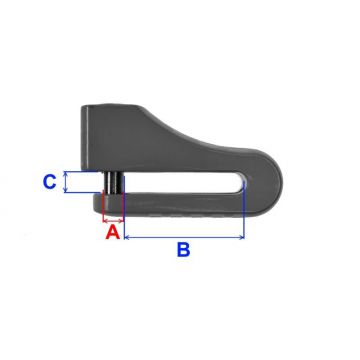 Lacat pentru disc cu alarma, On Off, culoare crom