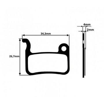 Placute frana metalice pentru Shimano, Deore LX BR-M655, LX BR-M756