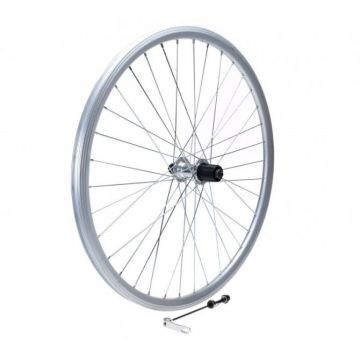 Roata spate dubla 28 T Atb, argintie