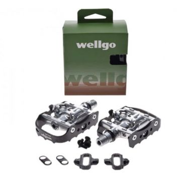 Set 2 pedale trekking Wellgo din aluminiu, filet 9 16