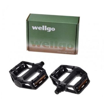 Set pedale plastic Wellgo, filet 9 16, culoare negru