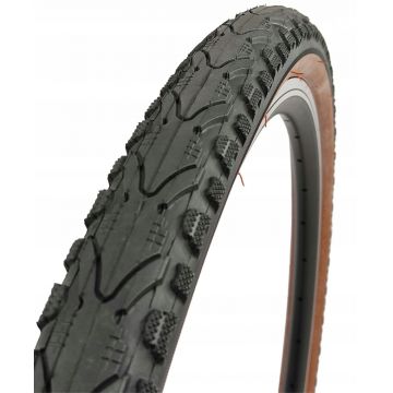 Anvelopa Kenda Khan K935 28x1.75  28x1-5 8 x 1-3 4, 700x45C, culoare negru cu banda maro