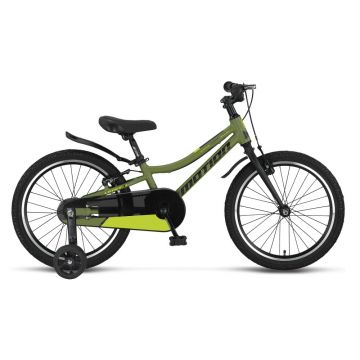Bicicleta copii Motion, culoare kaki lime, roata 16  , cadru din otel