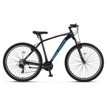 Bicicleta MTB Umit Solaris, 21 viteze, culoare negru albastru, roata 27.5  , cadru din aluminiu, V-brake