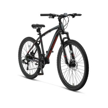 Bicicleta MTB Umit Solaris, 21 viteze, culoare negru rosu, roata 29  , cadru din aluminiu 20  , frana disc