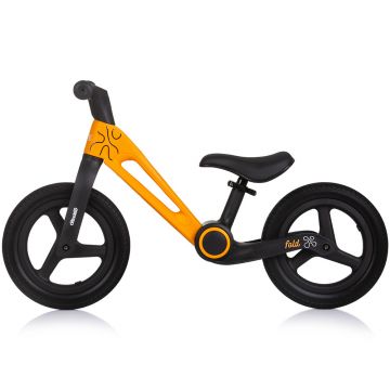 Bicicleta pliabila pentru copii Chipolino Fold X Orange fara pedale, 12 inch, greutate suportata 25 kg, scaun reglabil pe inaltime
