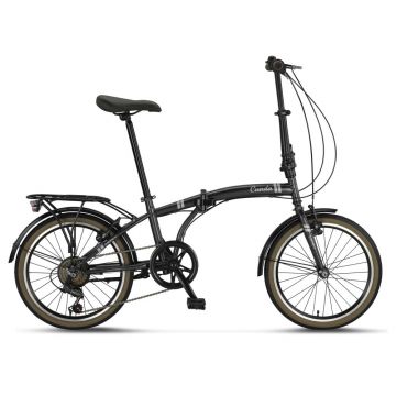 Bicicleta Umit Cund, 6 viteze, pliabila, cadru otel, roata 20  , culoare negru