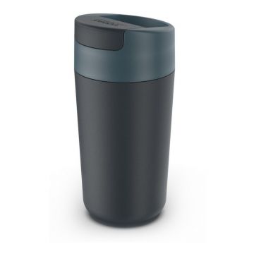 Cană de voiaj albastru-gri antracit 450 ml Sipp – Joseph Joseph