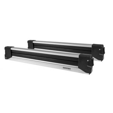 Suport schi snowboard Menabo Yelo 6 Silver glisabil, pe bare transversale, 6 perechi ski / 4 snowboard