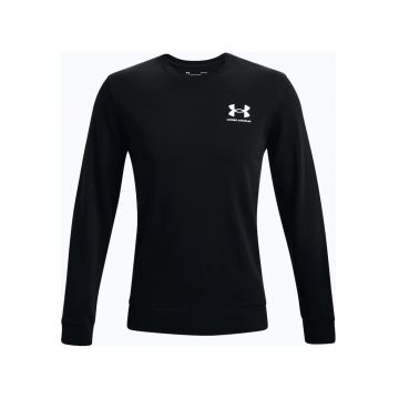 Bluza sport barbati -  UA RIVAL TERRY LC CREW - Bumbac/Poliester - Negru - Negru