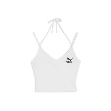 Maiou femei  Classics Ribbed Crop Top 29890 - Alb - Alb