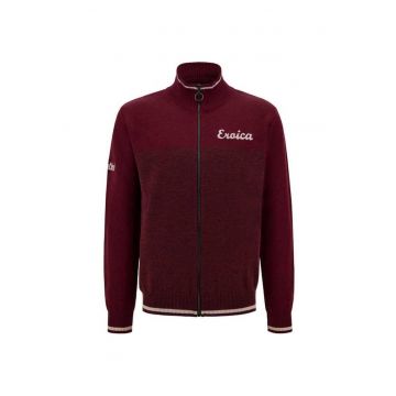 Bluza ciclism barbati  Eroica Vita Wool Visiniu - Visiniu
