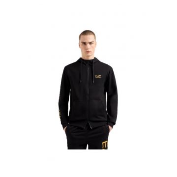 Bluza cu fermoar  pentru Barbati - m hoodie fz extended logo cc - 7M000568-AF13512-MC004 - Negru - Negru