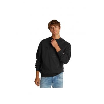 Bluza  pentru Barbati - tjm rlx varsity tonalcrew - DM0DM20827-BDS - Negru - Negru