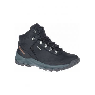 Ghete trekking impermeabile barbati Erie Mid LTR J500151 -  Piele naturala - Negru - Negru