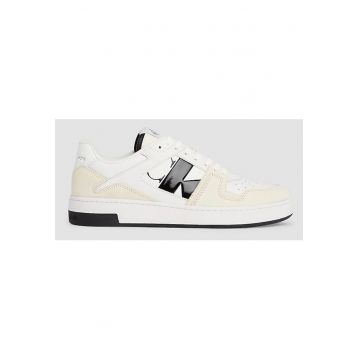 Pantofi sport  pentru Barbati - basket cupsole low lth - YM0YM00933-01W - Alb - Alb