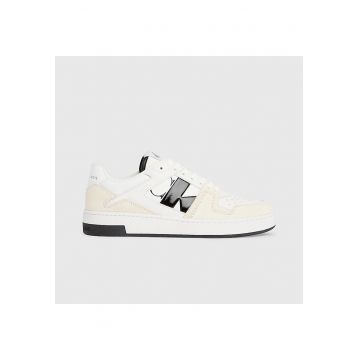 Pantofi sport  pentru Barbati - basket cupsole low lth - YM0YM00933-01W - Alb - Alb