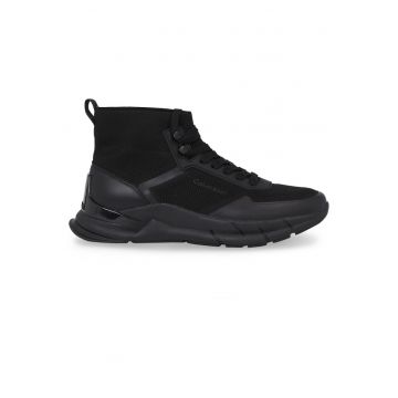 Pantofi sport  pentru Barbati - high top lace up knit - HM0HM01267-0GJ - Negru - Negru