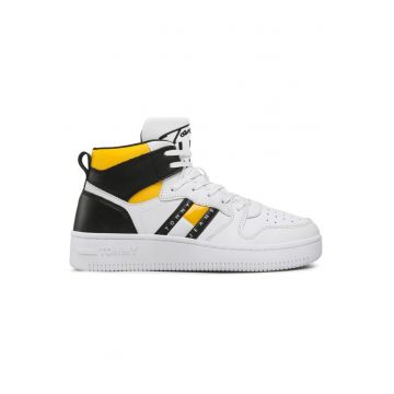 Pantofi sport  pentru Barbati - tj retro basket mid cut - EM0EM01142-YBR - Alb - Alb