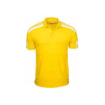 Tricou polo barbati -  Poliester - Negru - Galben