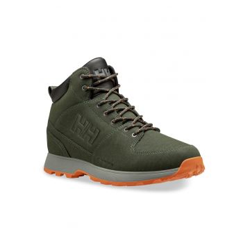 Bocanci trekking barbati  12039 - Piele naturala - Verde - Verde