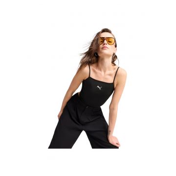 Maiou femei  Wardrobe Ess Ribbed Tank Top - Negru - Negru