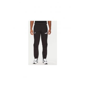 Pantaloni de trening barbati  624140 - Bumbac /Poliester reciclat - Negru