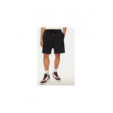 Pantaloni scurti barbati -  304896750 - Bumbac - Negru - Negru