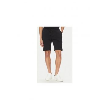 Pantaloni scurti sport barbati  25411850 - Bumbac/Nylon - Negru - Negru