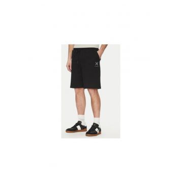 Pantaloni scurti sport barbati  UMP25276BE - Bumbac - Negru - Negru