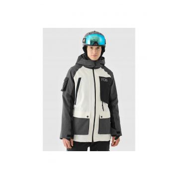 Jacheta sport barbati WAW24TTJAM511-11S - 4F - Poliester - Alb/Negru