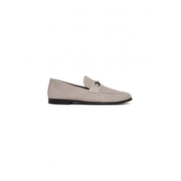Mocasini barbati  14006955 - Piele naturala - Gri