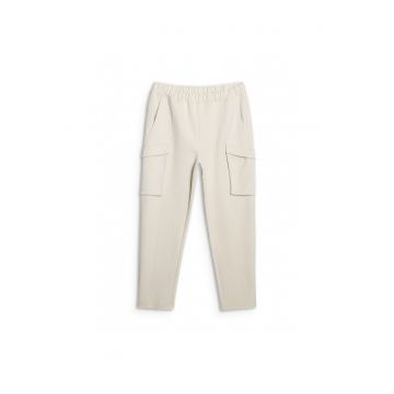 Pantaloni sport barbati -  cargo - casual - bej