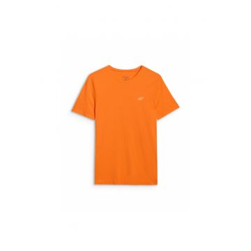 Tricou Trail Running Barbati  Portocaliu - Slim Fit - Seamless - 4FDry - Material Sintetic - SS25 - Marimi S-XL