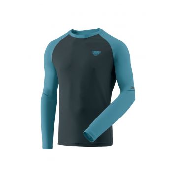 Bluza alergare barbati  Alpine Pro Negru/Bleu - Negru