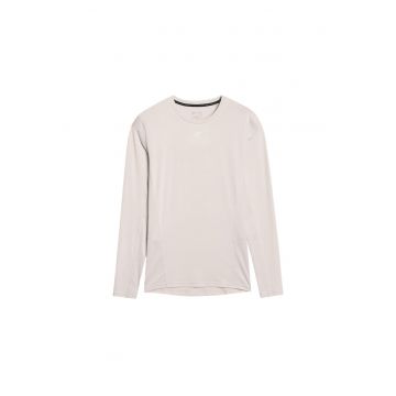 Bluza antrenament barbati  slim fit - uscare rapida - bej - material sintetic