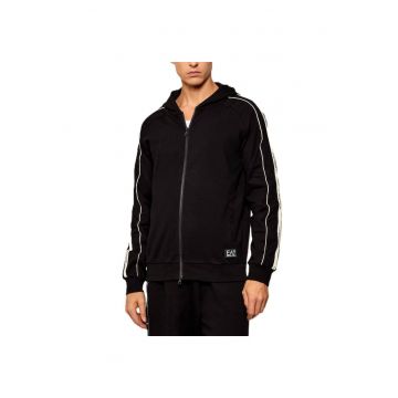 Bluza cu fermoar  pentru Barbati - train logo series m tape hoodie fz - 7M001755-AF13512-UC001 - Negru - Negru