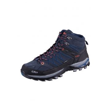 Bocanci trekking pentru barbati -  Rigel Mid WP - Piele intoarsa - Bleumarin/Negru - Bleumarin