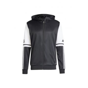 Hanorac sport barbati - adidas - Squadra 25 - negru - material poliester reciclat - cu fermoar pe toata lungimea