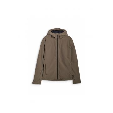 Jacheta softshell barbati  NeoDry 5000 - poliester - gluga reglabila - maro