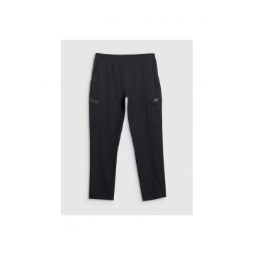 Pantaloni Antrenament Barbati -  Uscare Rapida - Negru Intens - Buzunare Cargo - Negru