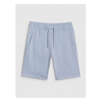 Pantaloni scurti barbati  albastru - bumbac/poliester - croiala normala - fara captuseala