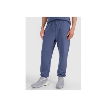 Pantaloni sport  albastri - bumbac/poliester - croiala normala - fara captuseala
