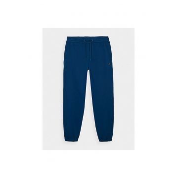 Pantaloni sport barbati -  albastru - bumbac si poliester - 2 buzunare laterale