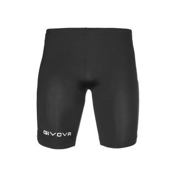 Pantaloni sport barbati -  Bermuda Skin - negru - poliester-elastan