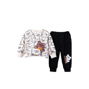 Trening  Happy Teddy - Bumbac - Baieti - Maneca lunga - Multicolor