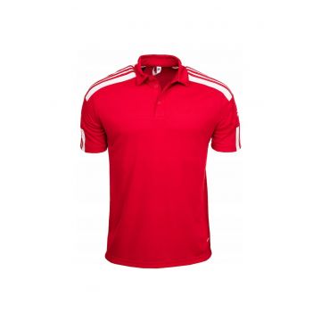 Tricou polo barbati -  Poliester - Negru - Rosu