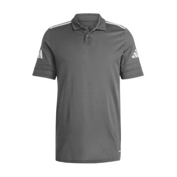 Tricou polo  Squadra 25 - gri - poliester reciclat - pentru barbati - cu guler si inchidere cu nasturi -