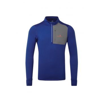 Bluza alergare barbati  Tech Winter 1/2 Zip FW 2024 - Albastru