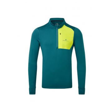 Bluza alergare barbati  Tech Winter 1/2 Zip FW 2024 - Verde